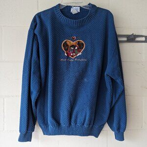 Vintage Boundary Line Waffle Sweater Amish Country Pennsylvania